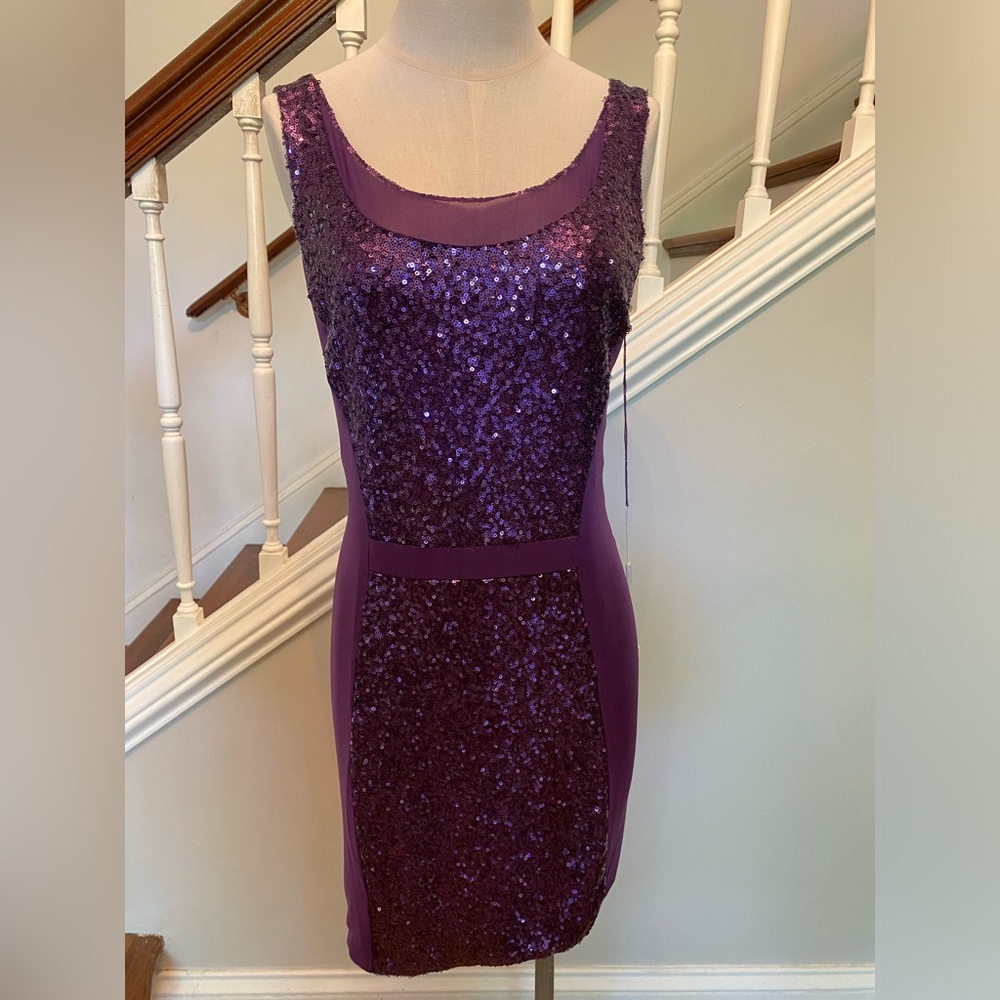 LM by Mignon Purple Sequin Dress